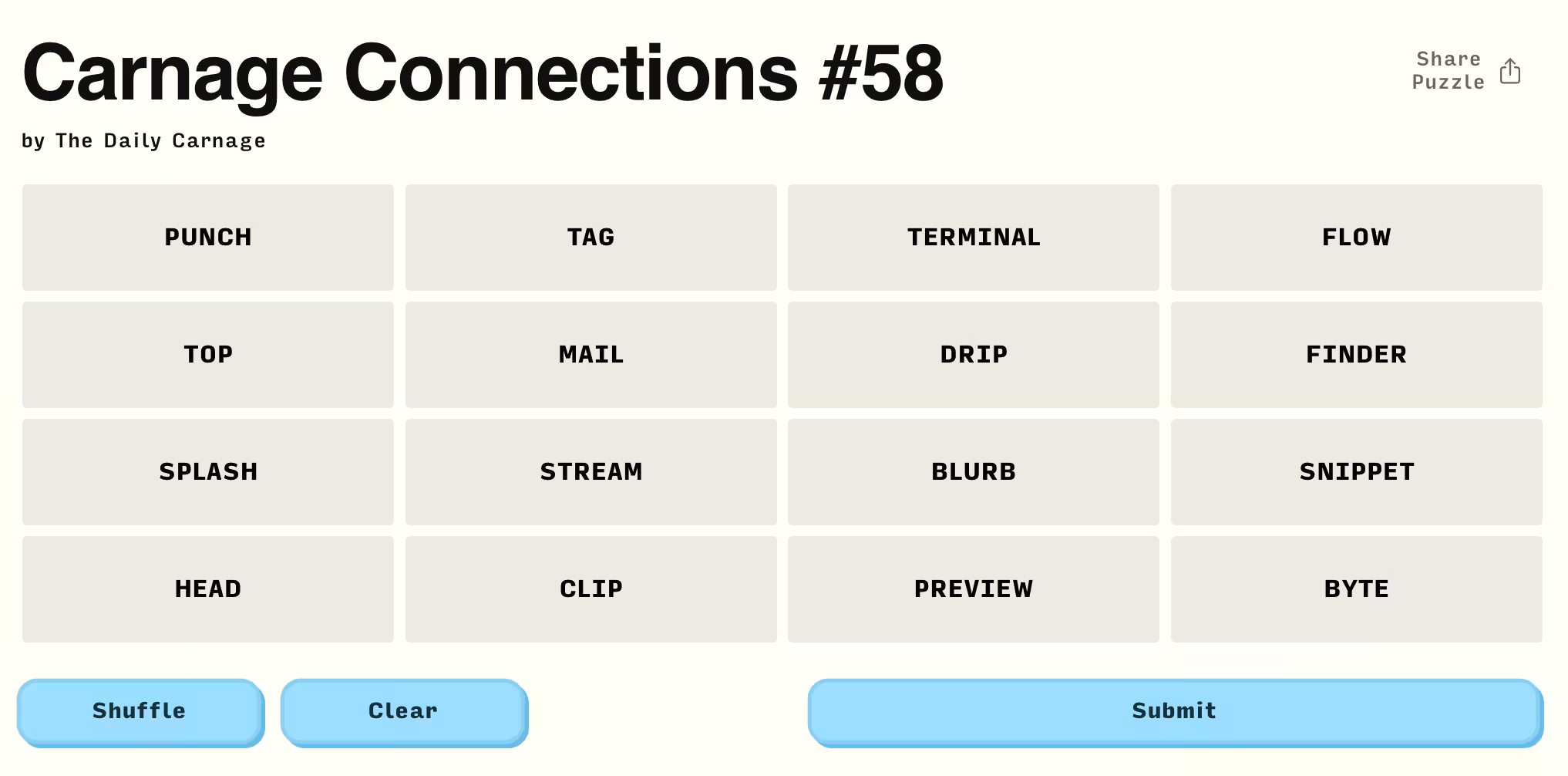 Carnage Connections #58