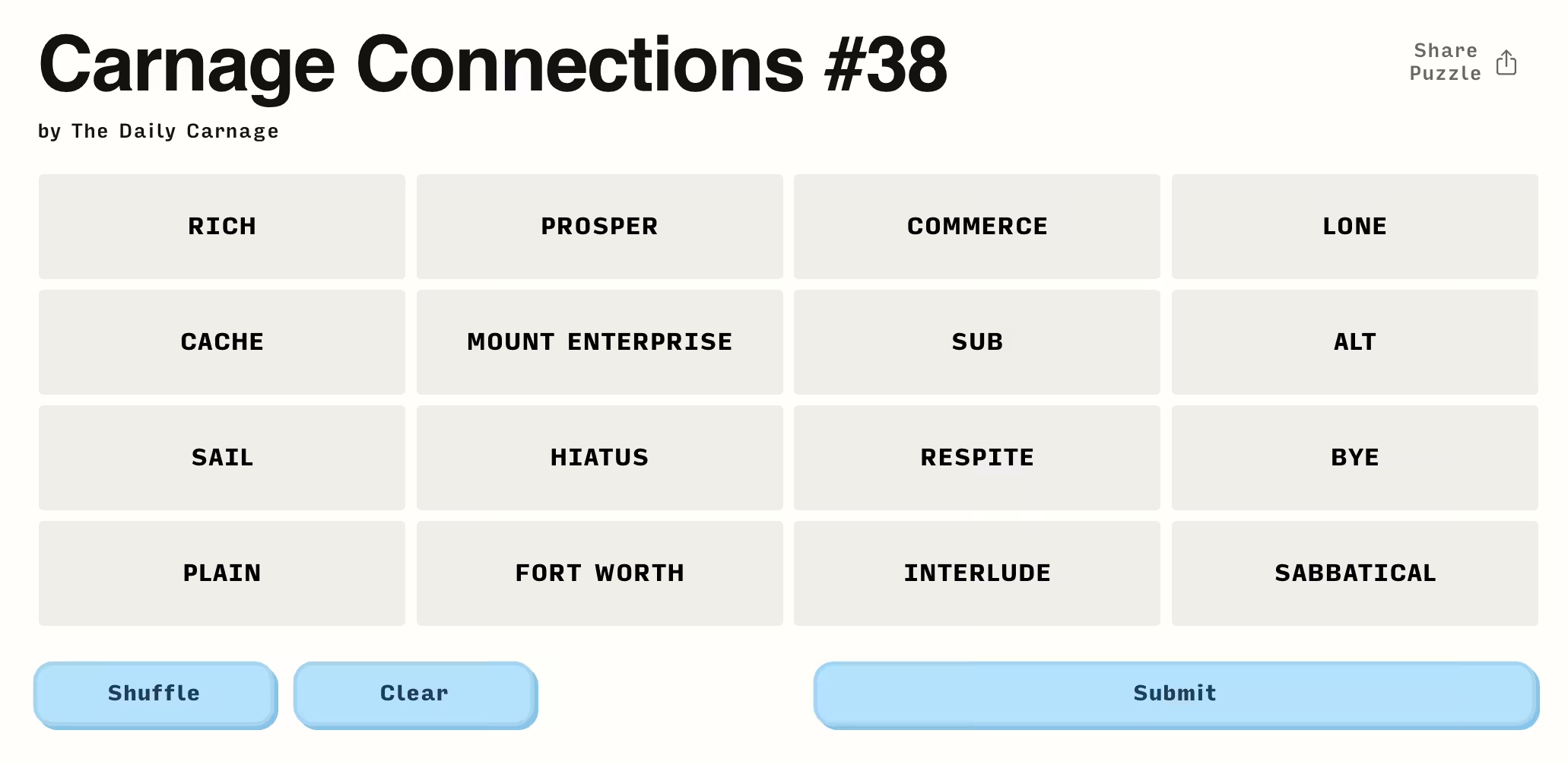 Carnage Connections #38