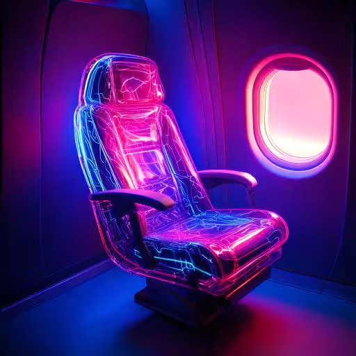 Firefly A reclined airplane seat 26247