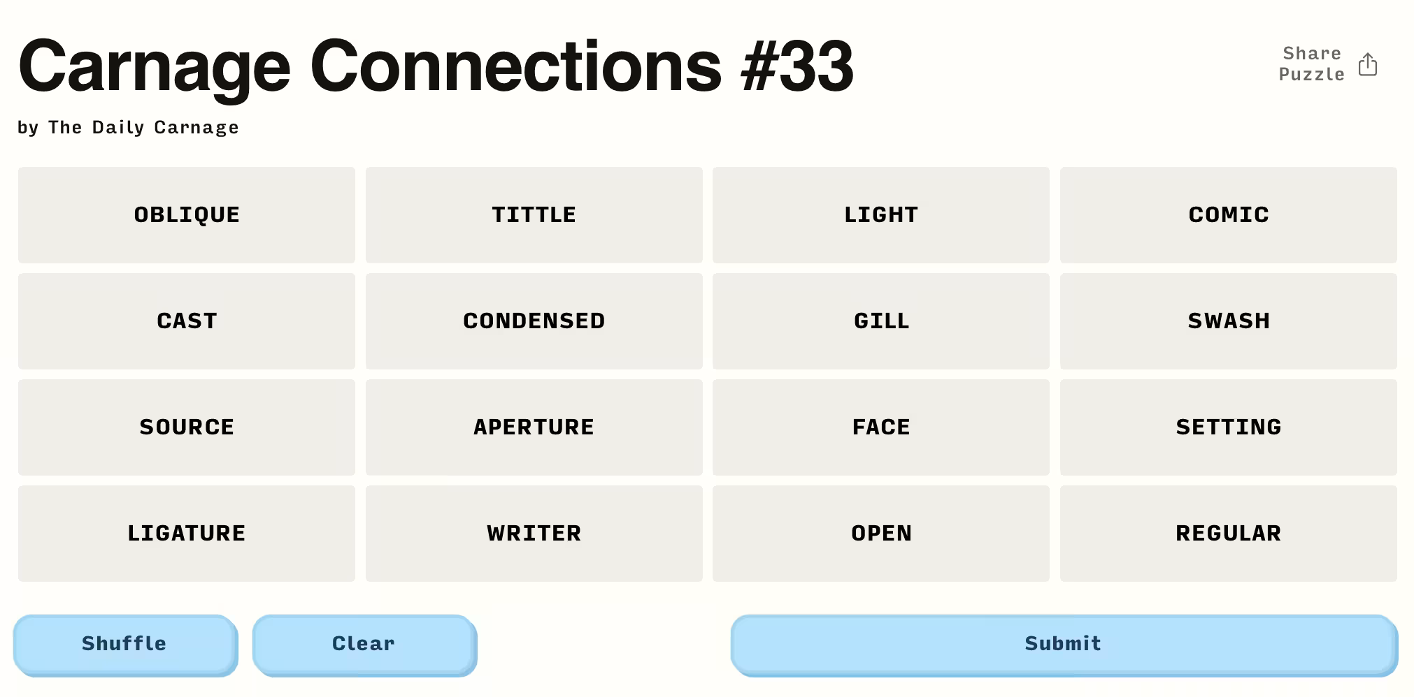 Carnage Connections #33