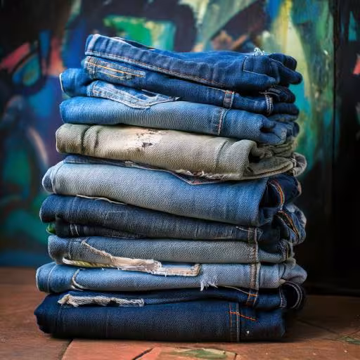 Firefly A stack of ripped skinny jeans. 58050