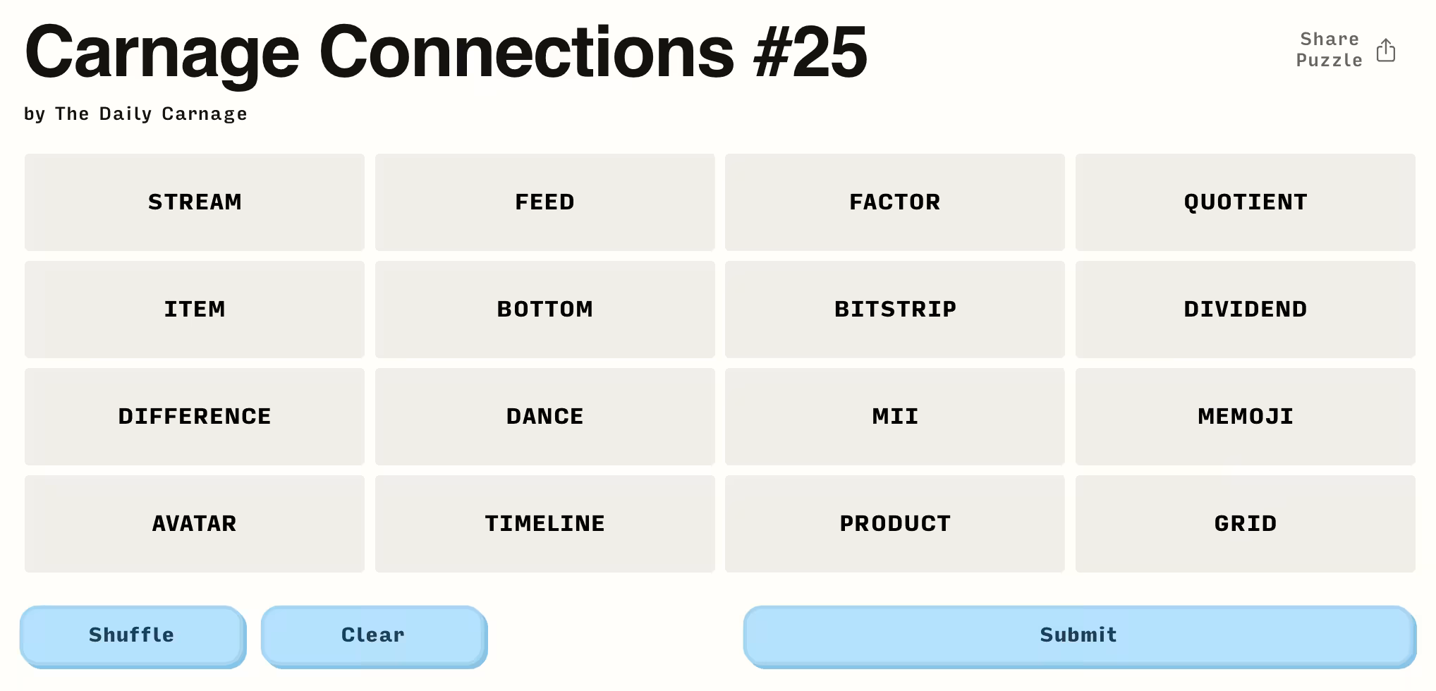 Carnage Connections #25