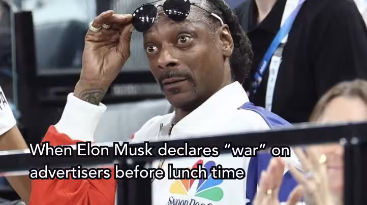 When Elon Musk declares war on advertisers before lunch time