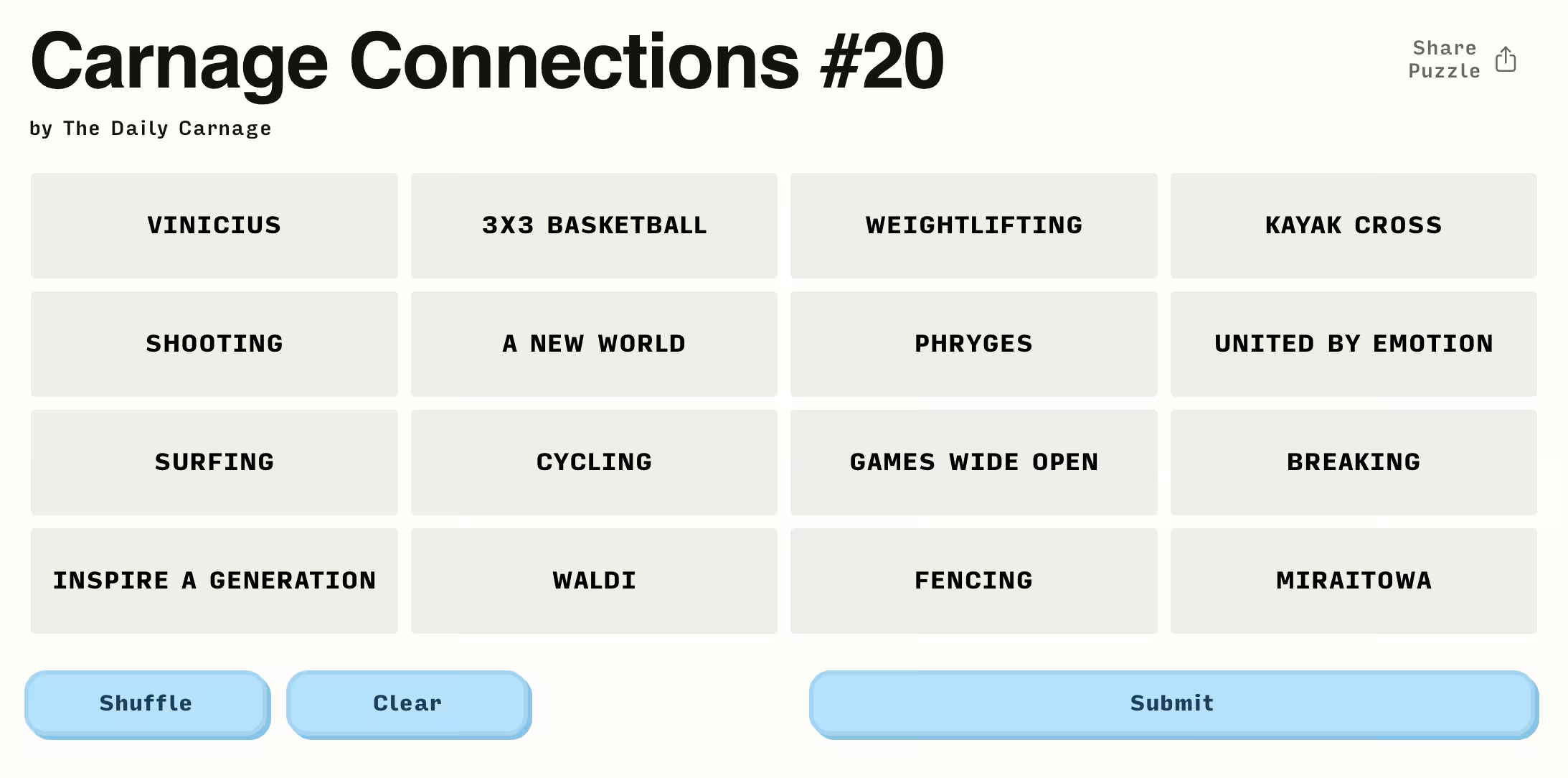 Carnage Connections #20