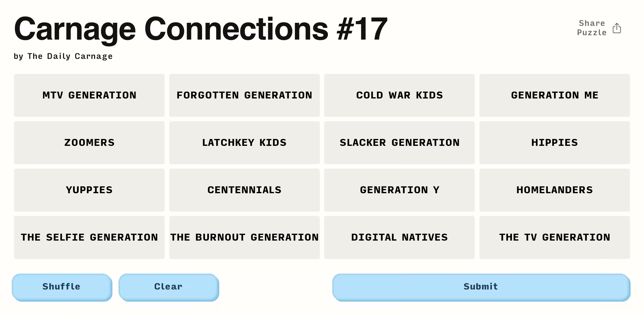 Carnage Connections 17