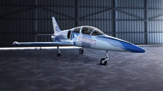 Liquid Death Fighter Jet