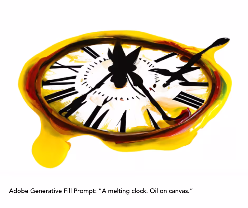 AI Prompt: Melting Clock