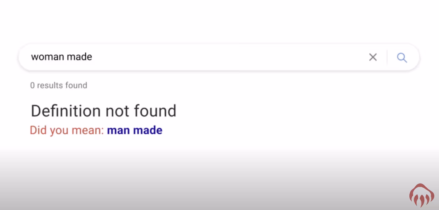 The term woman-made was not found.