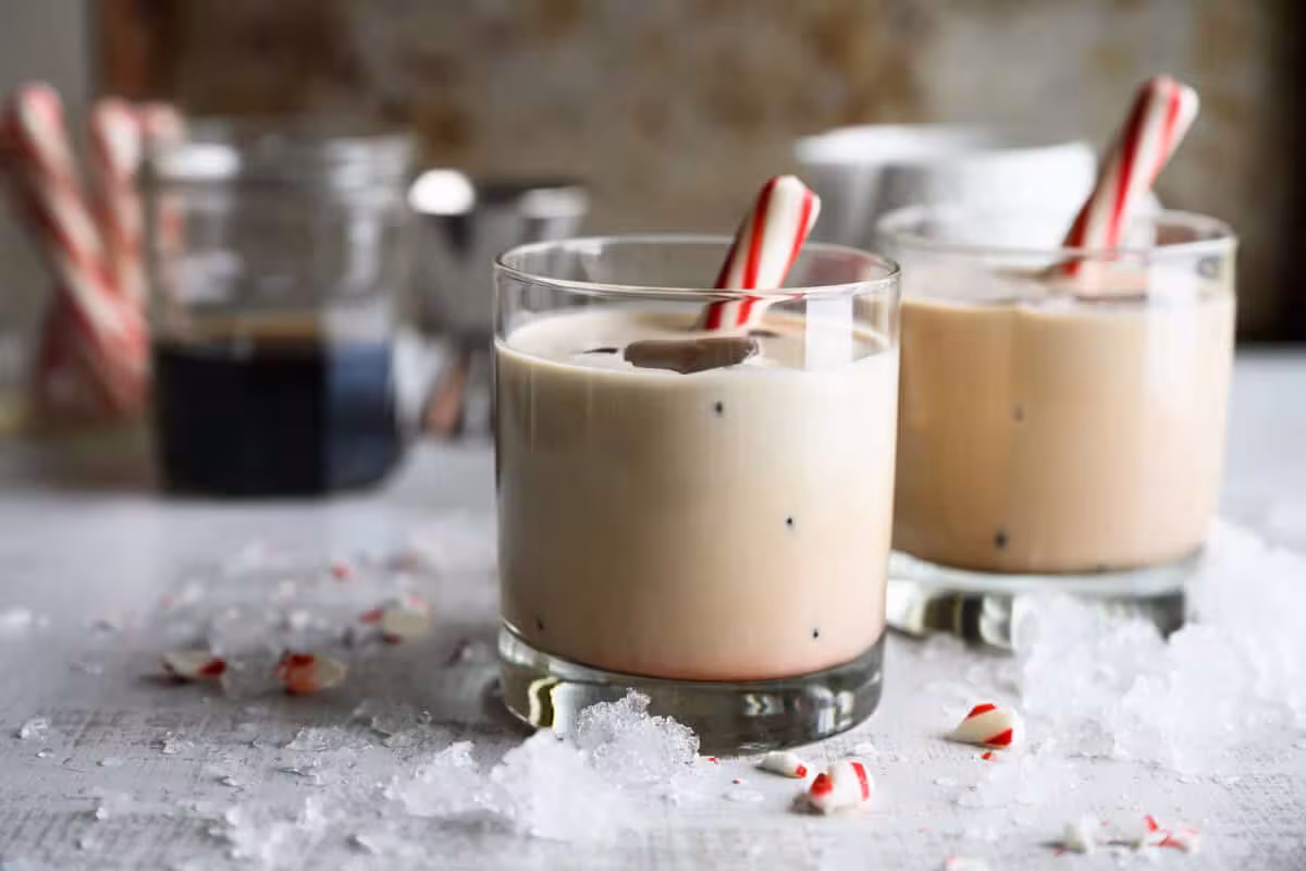 Peppermint White Russian Mocktail