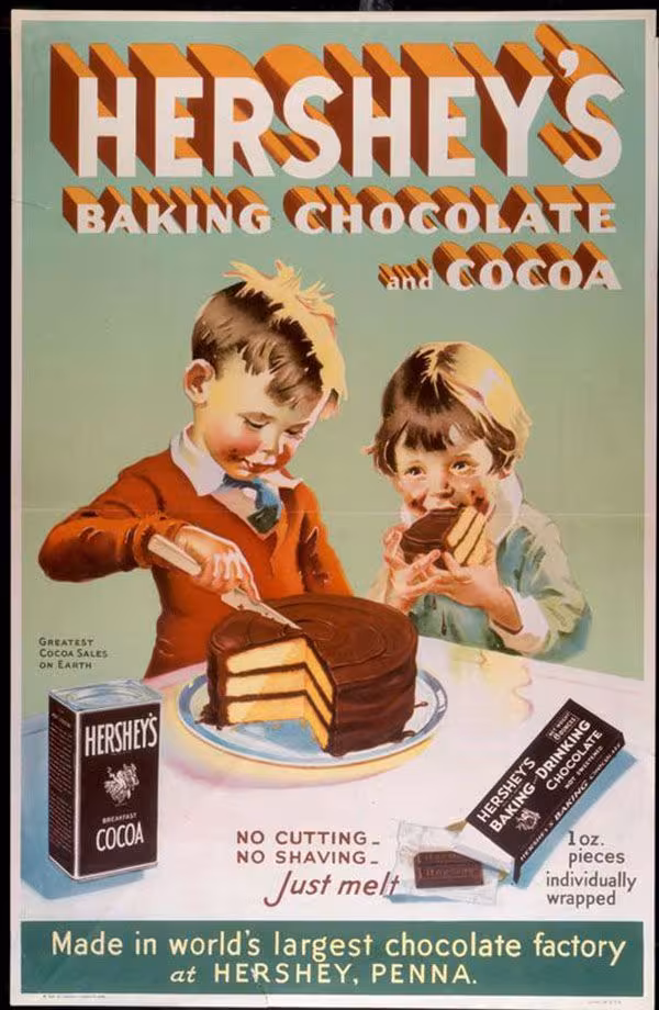 Retro Hershey's Chocolate Advertisement