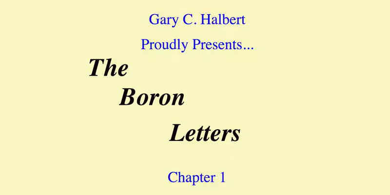 The Boron Letters