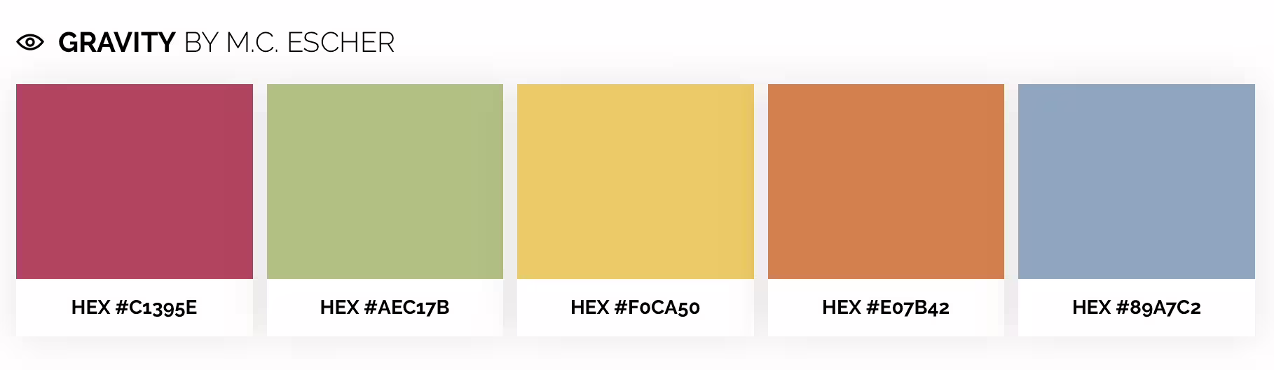 Colors inspired by M. C. Escher’s Gravity